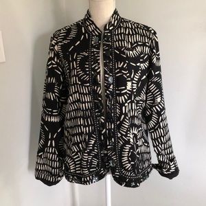 Investments printed crystal detail zip jacket
